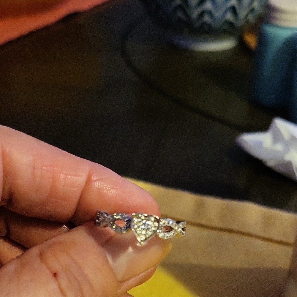 Simulated Diamond Heart Ring Size 9